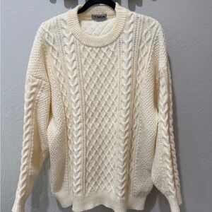 Cream Cable Knit Sweater Winter Christmas
